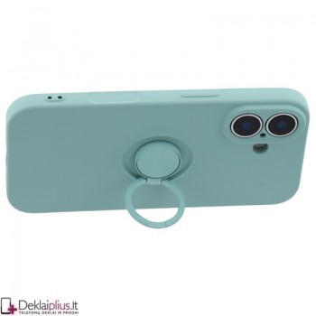 Guminis dėklas su žiedu - sky blue (Apple Iphone 17) Guminis dėklas su žiedu - sky blue (Apple Iphone 17)